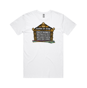 Large Front Design / White / S Bank of Dad 💰 - Men's T Shirt