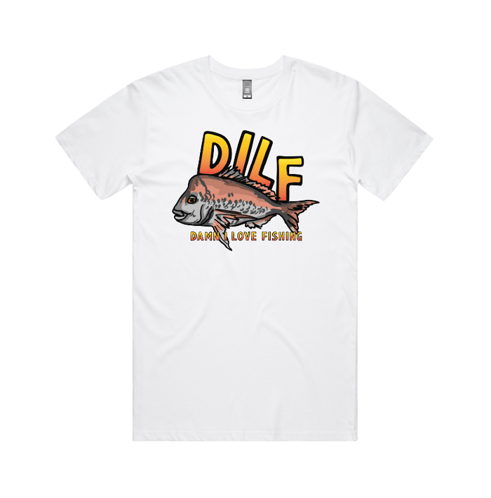 Large Front Design / White / S D.I.L.F 🐟 - Men's T Shirt