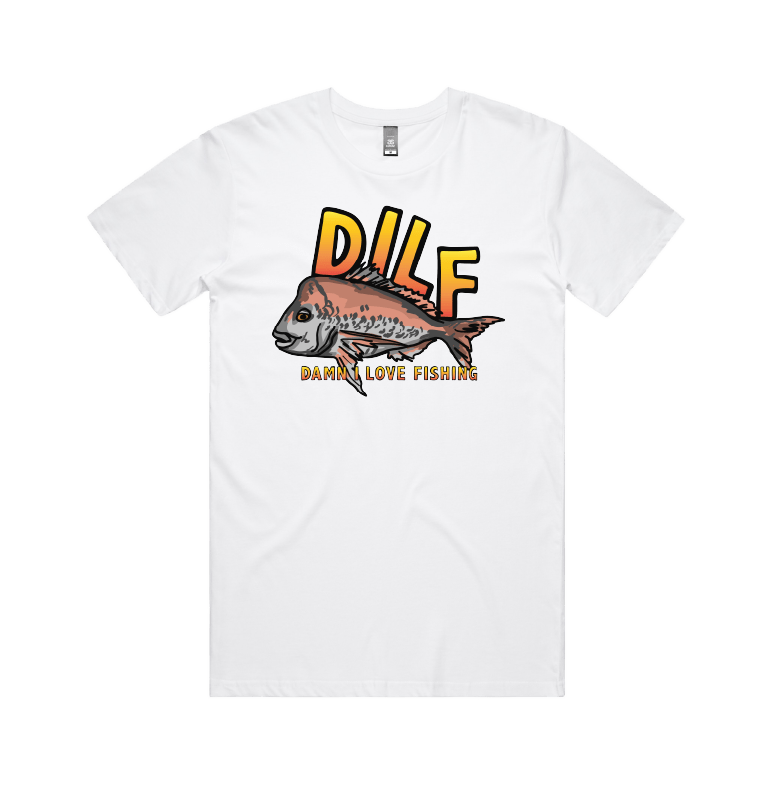 Large Front Design / White / S D.I.L.F 🐟 - Men's T Shirt