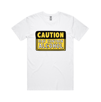 Large Front Design / White / S May Contain Alcohol 🍺 - Men's T Shirt