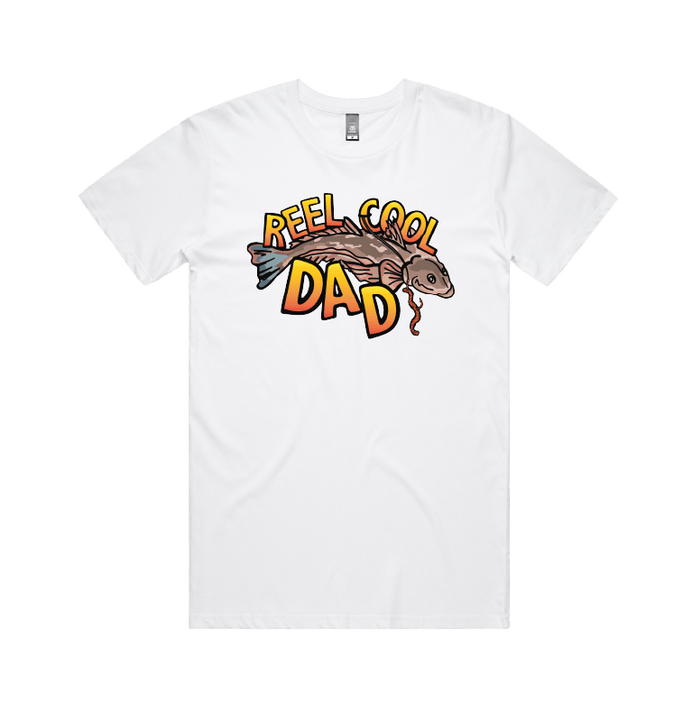 Large Front Design / White / S Reel Cool Dad 🎣 - Men's T Shirt