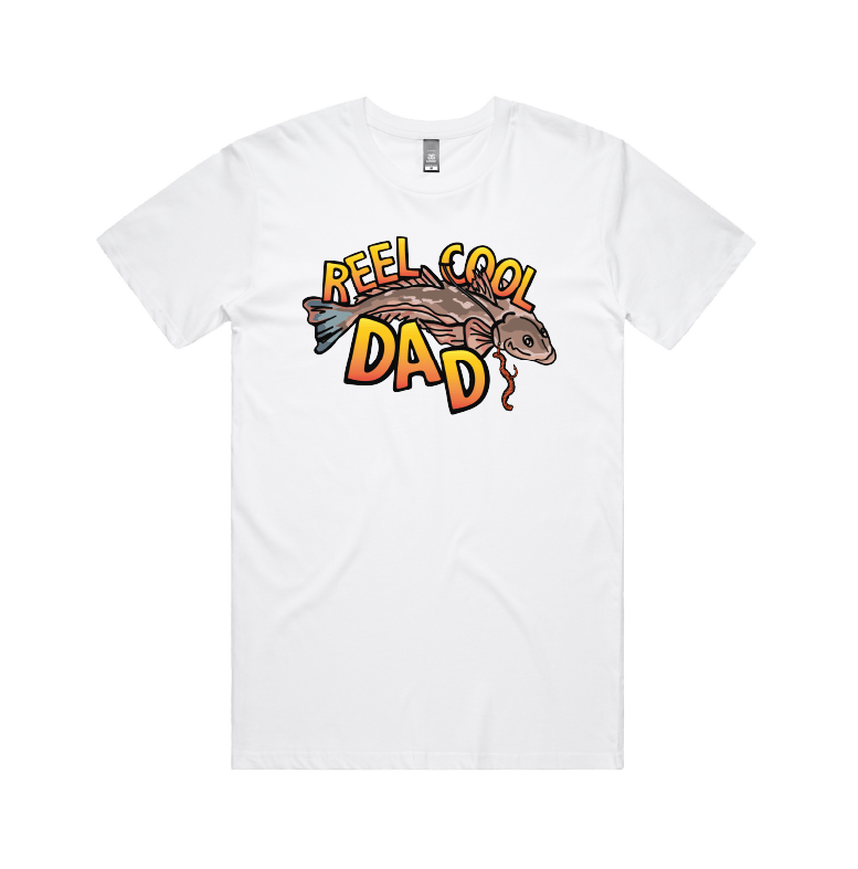 Large Front Design / White / S Reel Cool Dad 🎣 - Men's T Shirt