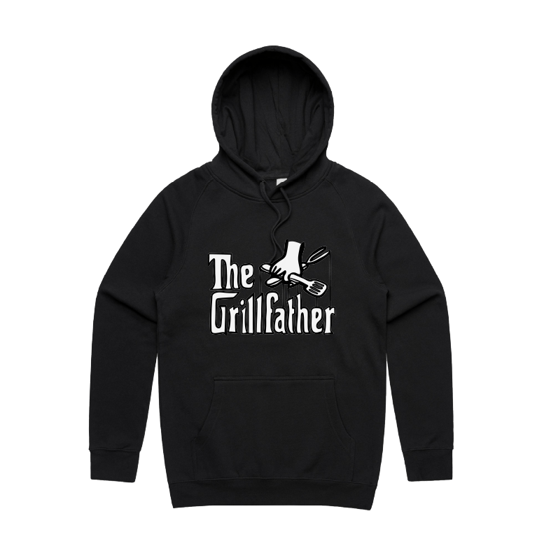Large Front Print / Black / S The Grillfather 🥩 - Unisex Hoodie