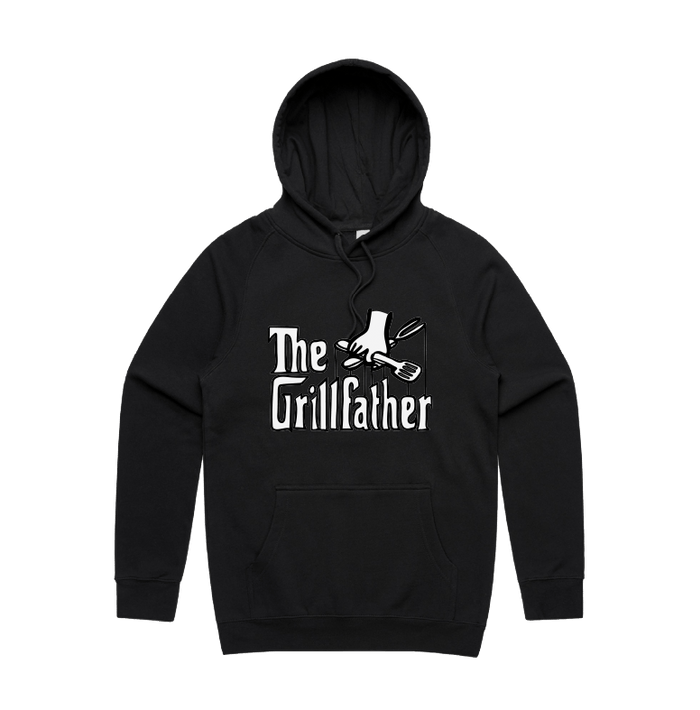 Large Front Print / Black / S The Grillfather 🥩 - Unisex Hoodie