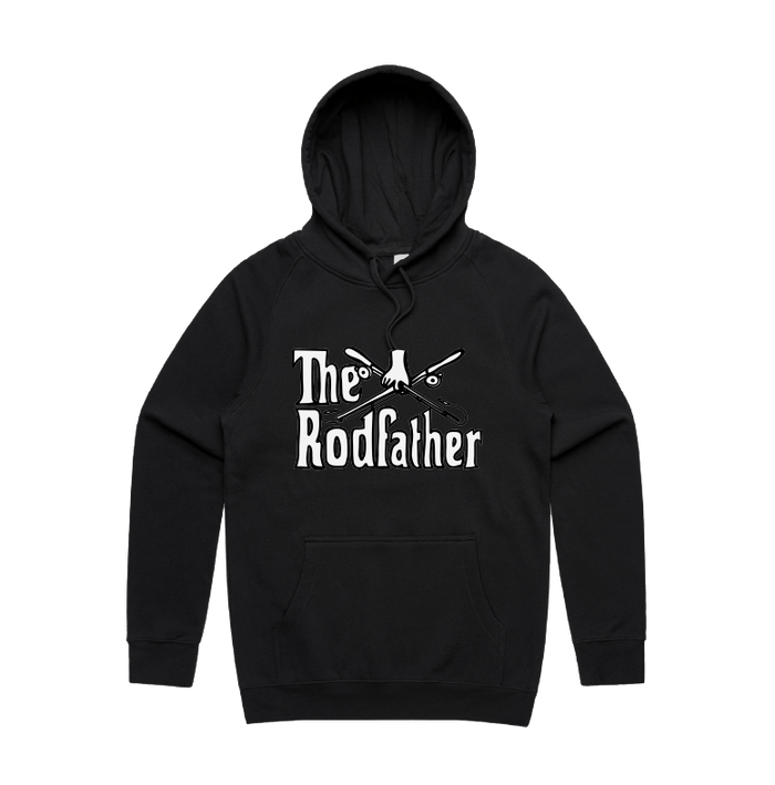 Large Front Print / Black / S The Rodfather 🎣 - Unisex Hoodie