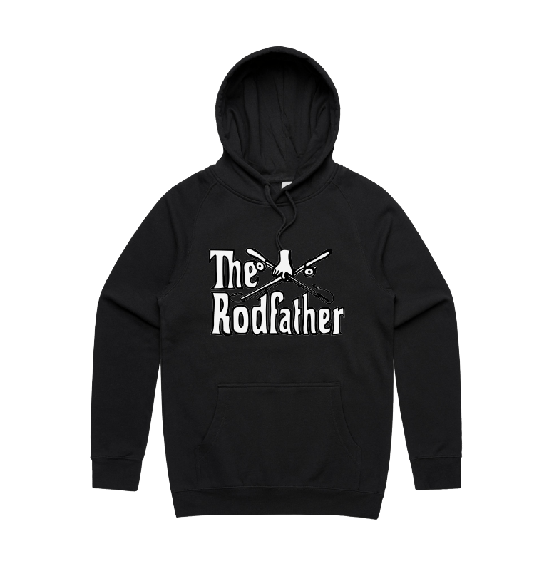 Large Front Print / Black / S The Rodfather 🎣 - Unisex Hoodie
