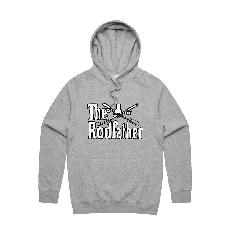 Large Front Print / Grey / S The Rodfather 🎣 - Unisex Hoodie
