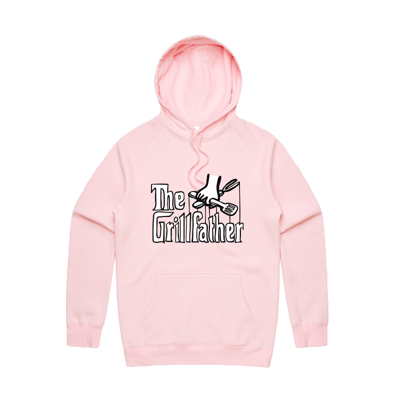 Large Front Print / Pink / S The Grillfather 🥩 - Unisex Hoodie