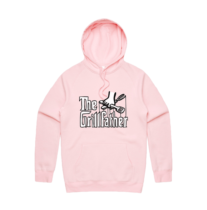 Large Front Print / Pink / S The Grillfather 🥩 - Unisex Hoodie