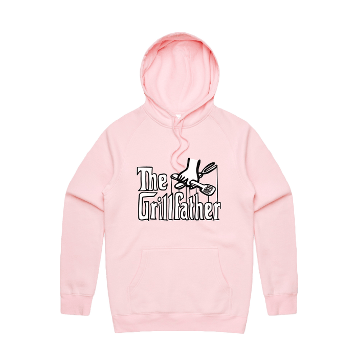 Large Front Print / Pink / S The Grillfather 🥩 - Unisex Hoodie