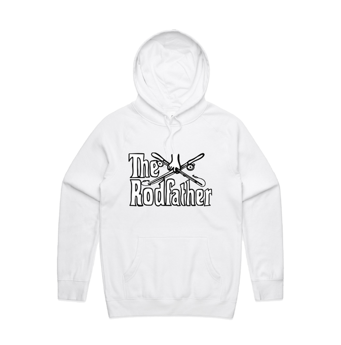 Large Front Print / White / S The Rodfather 🎣 - Unisex Hoodie