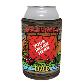 Legendary Dad (Outdoors) 🏕 - Customisable Stubby Holder