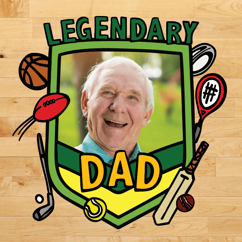 Legendary Dad (Sports) 🏉 - Customisable Stubby Holder