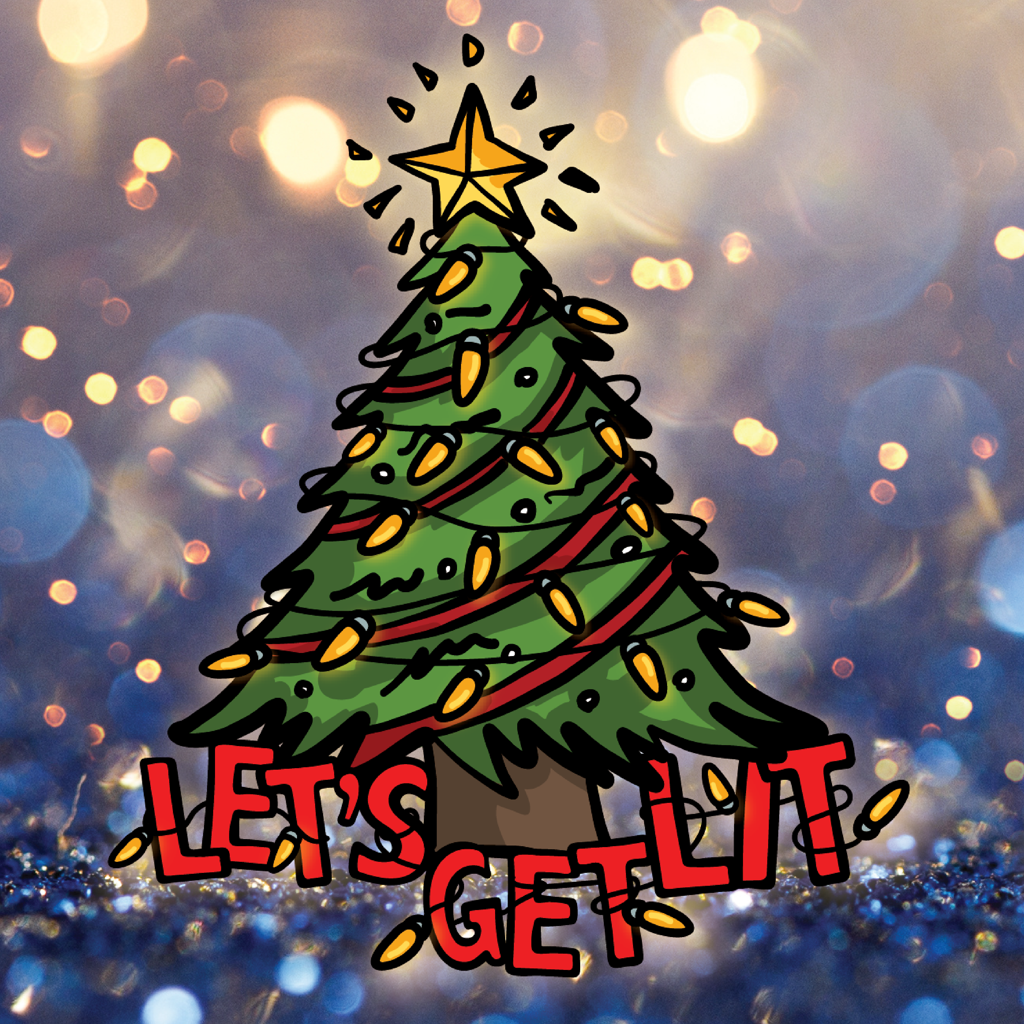 Let’s Get Lit 🎄💡 –  Stubby Holder