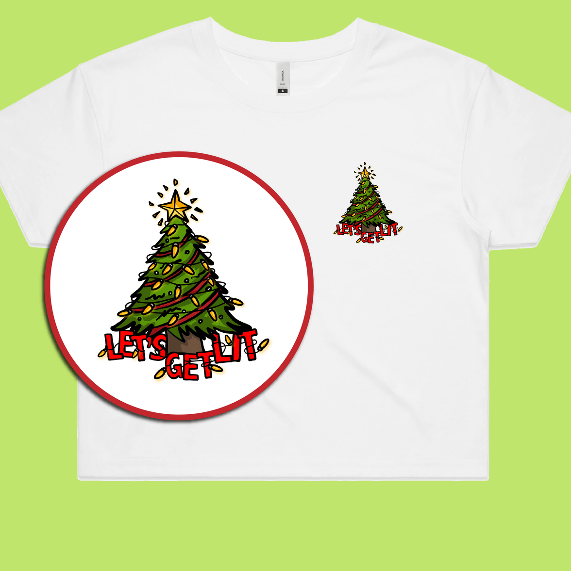 Let’s Get Lit 🎄💡 – Women's Crop Top