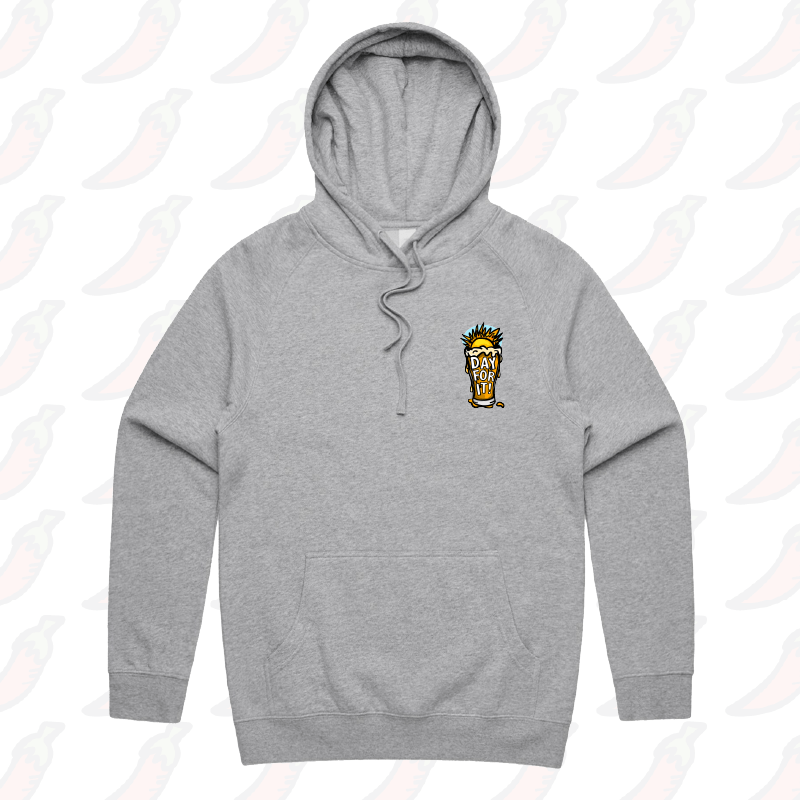 M / Grey / Small Front Print Day For It ☀️ - Unisex Hoodie