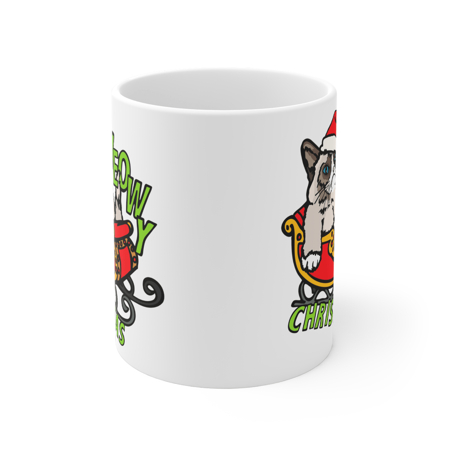 Meowy Christmas 😾🎄 – Coffee Mug