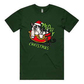 Meowy Christmas 😾🎄 – Men's T Shirt
