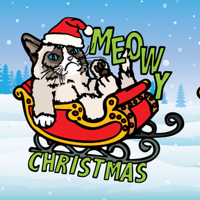 Meowy Christmas 😾🎄 – Stubby Holder