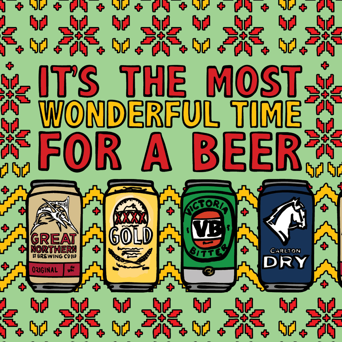 Most Wonderful Time For A Beer 🎁🍻 – Stubby Holder