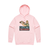 Pink / Large Front Print / S Steve's Snaghouse 🌭 - Unisex Hoodie