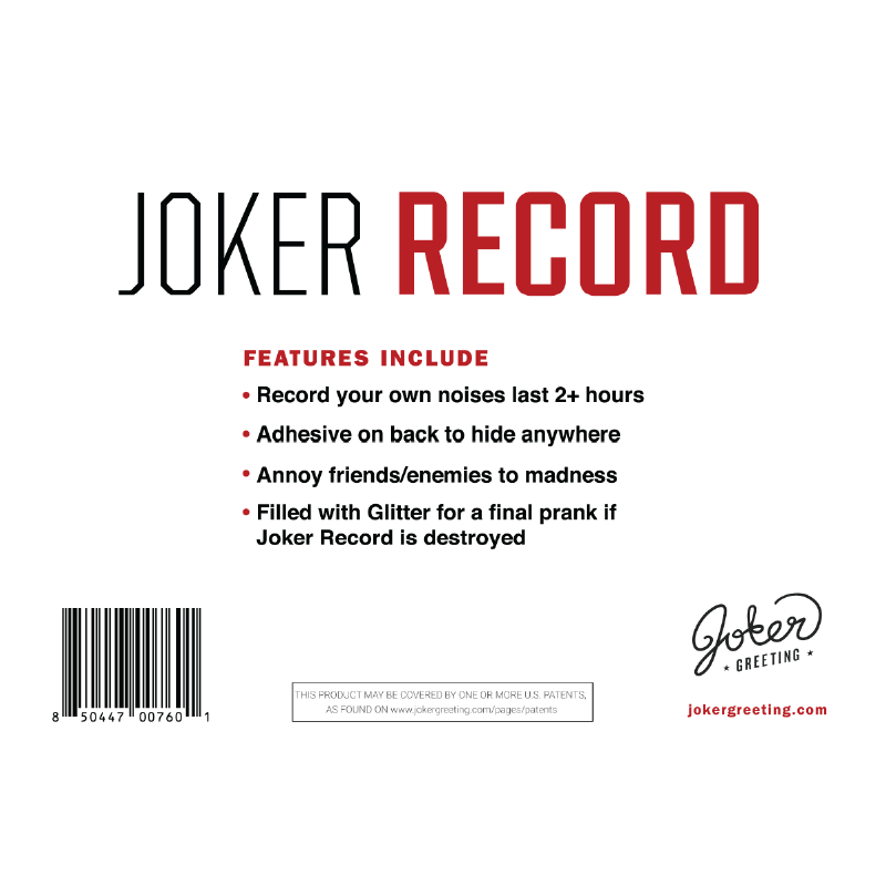 Record Your Own 🎙️🔊 - Joker Hiding Noise Prank (Sound + Glitter)