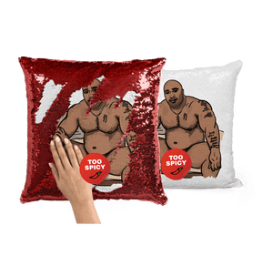 Red Big Barry UNCENSORED 🍆 - Magic Sequin Cushion