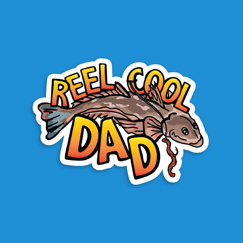 Reel Cool Dad 🎣 - Sticker