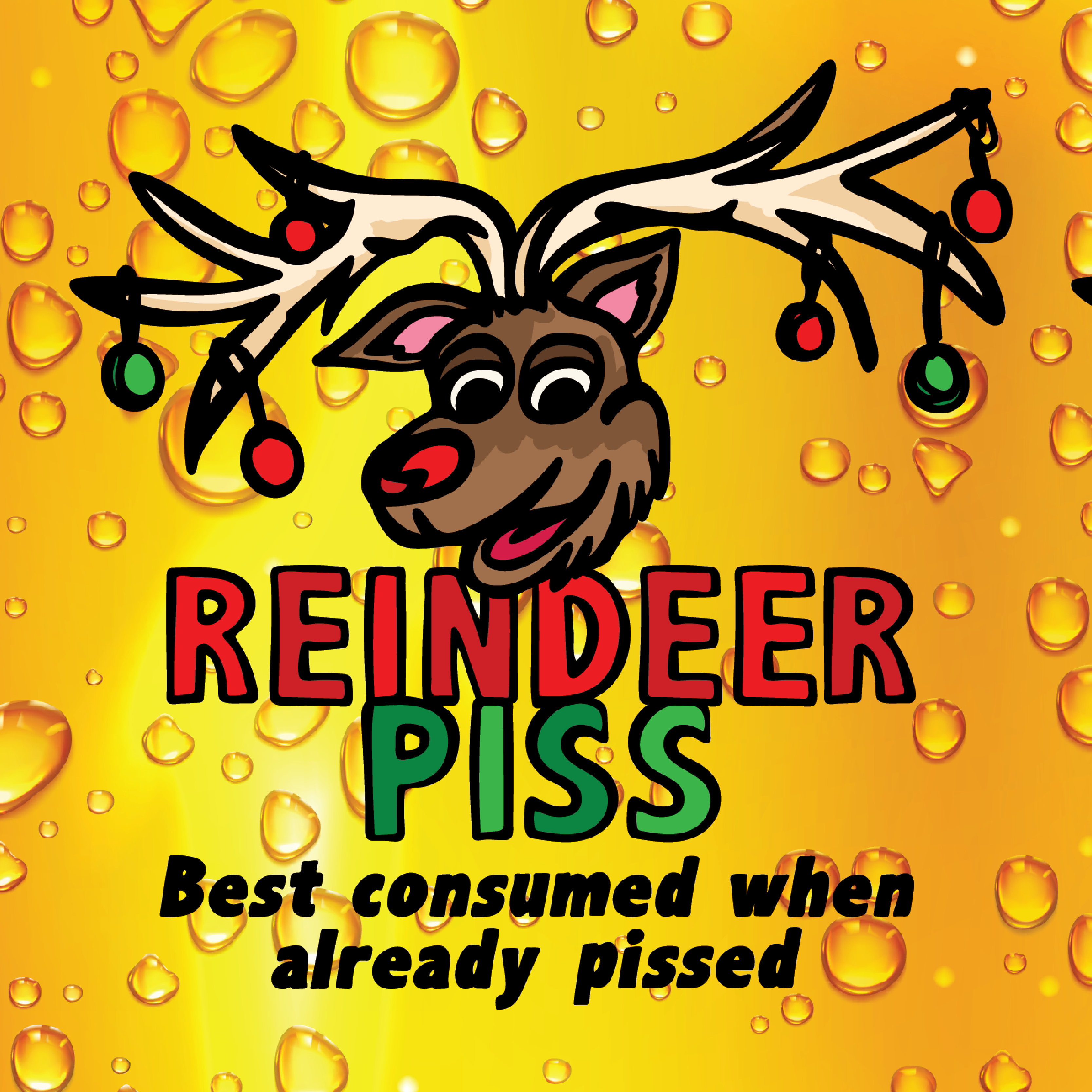 Reindeer Piss 🦌🍺 – Stubby Holder