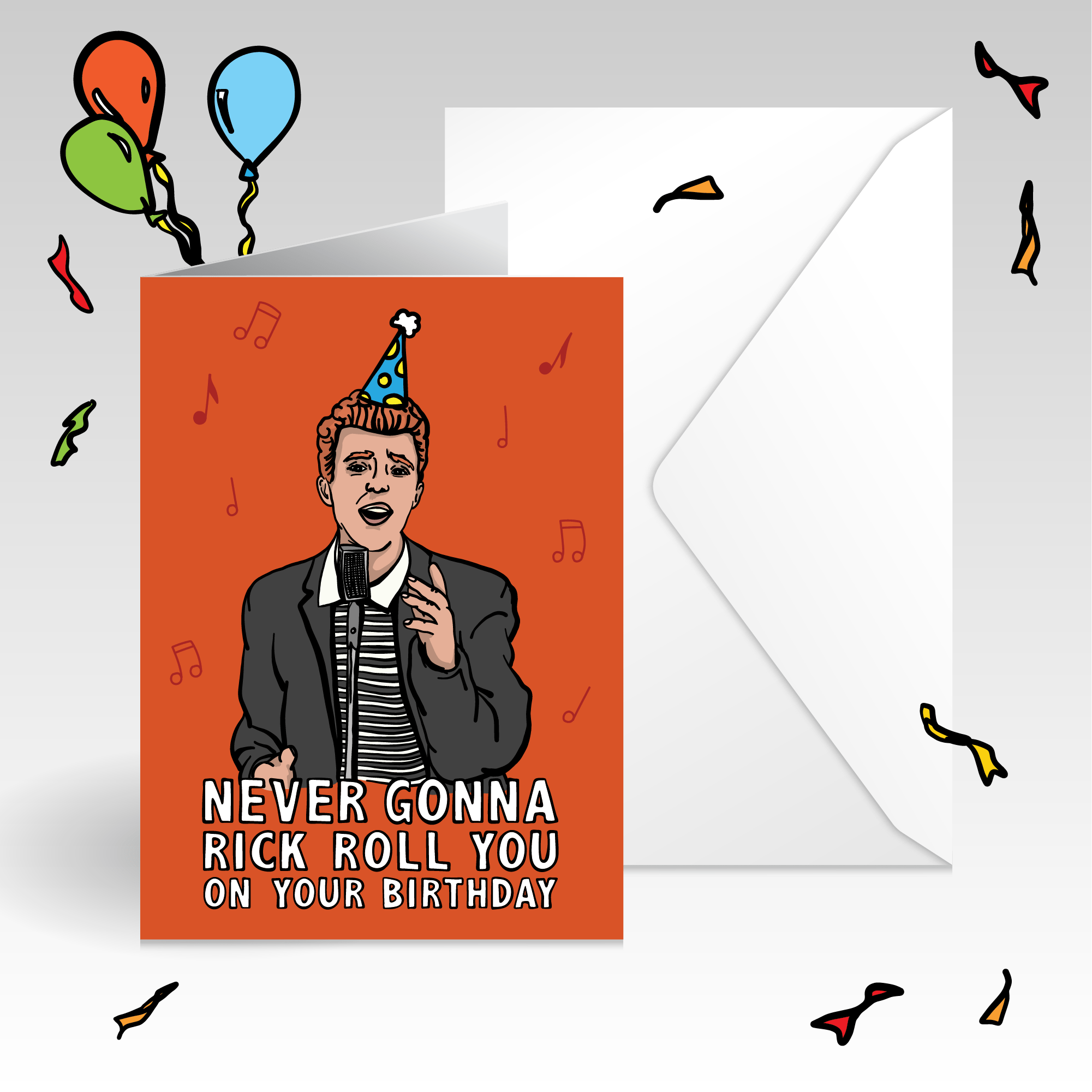 Postcard Rickrolling RICK ROLL 🎵 - Birthday Card