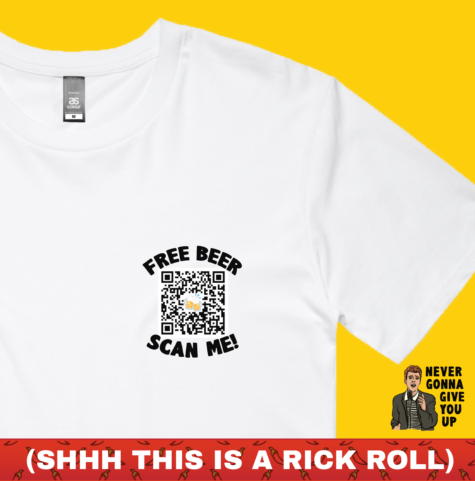 Rick Roll QR Prank 🎵 - Men's T Shirt