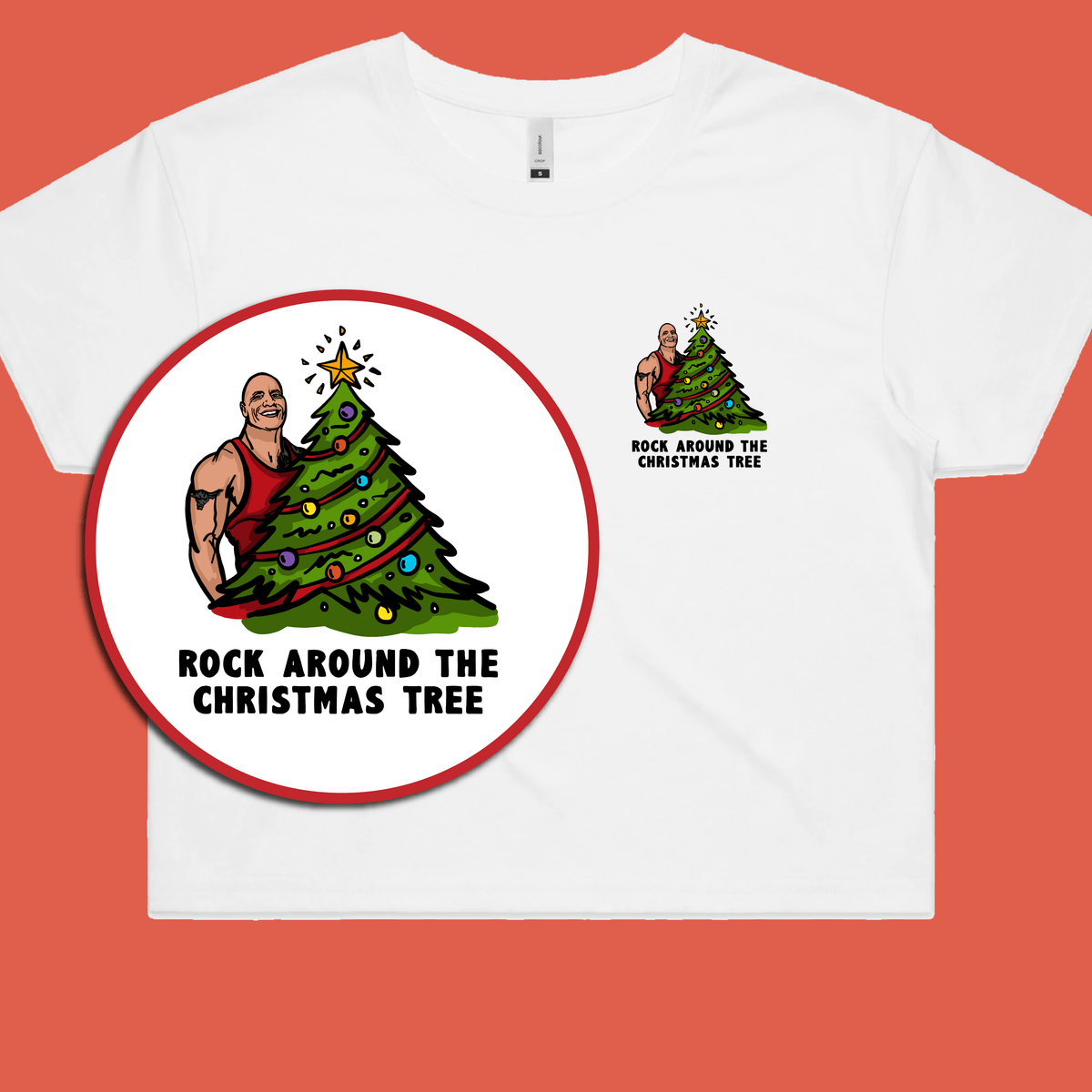 Rock Around The Christmas Tree 🎄- Women's Crop Top