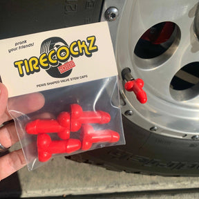 Rooster Shaped Valve Stem Cap 🐓🧢 - TireCockz Prank (4 Pack!)
