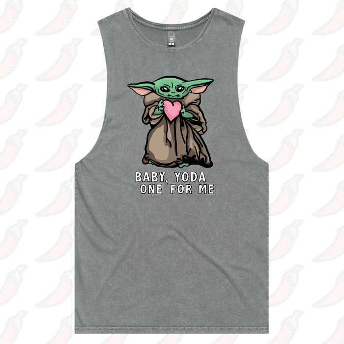 S / Ash / Large Front Design Baby Yoda Love 👽❤️- Tank