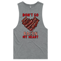 S / Ash / Large Front Design Bacon My Heart 🥓❤️- Tank