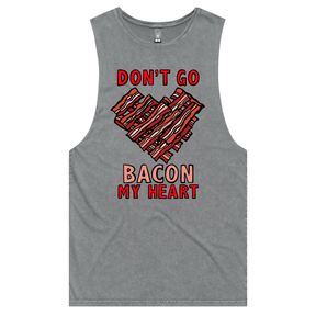 S / Ash / Large Front Design Bacon My Heart 🥓❤️- Tank