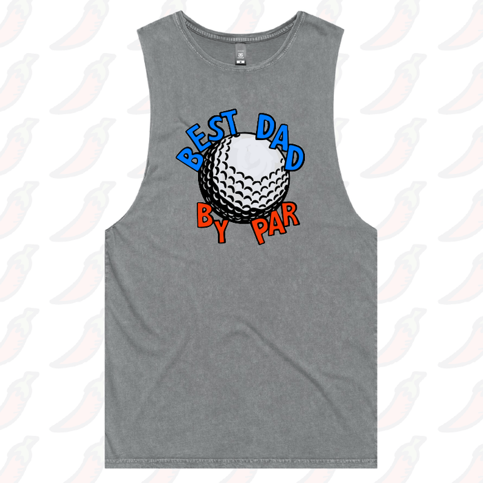 S / Ash / Large Front Design Best Dad By Par Ball ⛳ – Tank