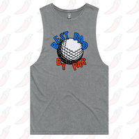 S / Ash / Large Front Design Best Dad By Par Ball ⛳ – Tank