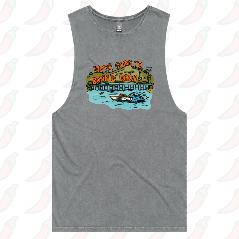S / Ash / Large Front Design Bonnie Doon 🚤 - Tank