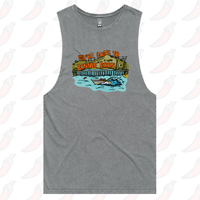 S / Ash / Large Front Design Bonnie Doon 🚤 - Tank