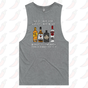 S / Ash / Large Front Design Boozy Date Night 🍸- Tank