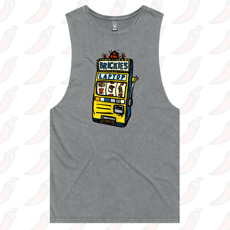 S / Ash / Large Front Design Brickie’s Laptop 🎰 - Tank