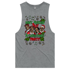 S / Ash / Large Front Design Christmas Rapping 🎵🎁 – Tank