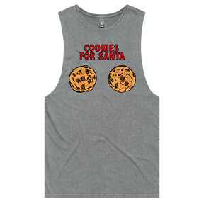 S / Ash / Large Front Design Cookies for Santa 🍪🎅 – Tank