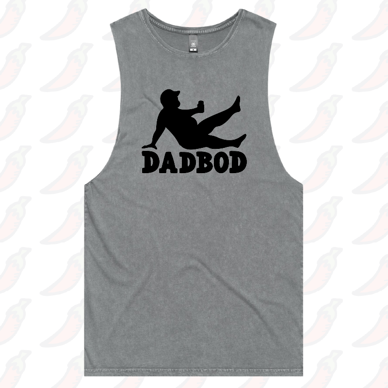 S / Ash / Large Front Design Dad Bod 💪 – Tank