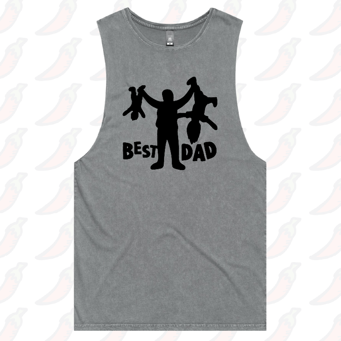 S / Ash / Large Front Design Dad’s Day Care 👨‍🍼 – Tank