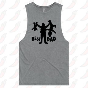 S / Ash / Large Front Design Dad’s Day Care 👨‍🍼 – Tank