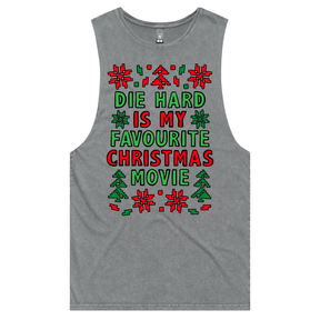 S / Ash / Large Front Design Die Hard Christmas 💥🎄 – Tank