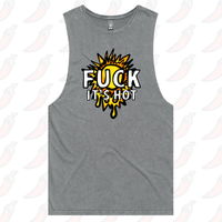 S / Ash / Large Front Design F It’s Hot ☀🤬 - Tank