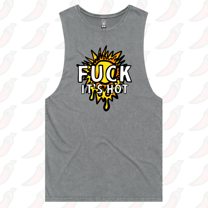 S / Ash / Large Front Design F It’s Hot ☀🤬 - Tank